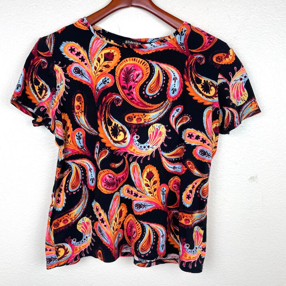 Y2K 90s Womens Top Sz L‎ Whimsigoth Fairy Witchy Boho Hippie Maximalist Colorful